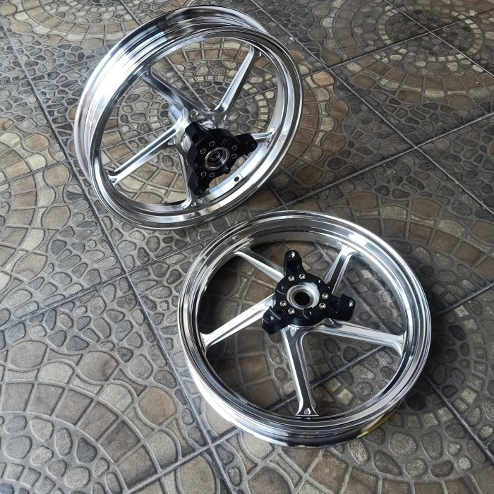VELG AK55 VND NMAX NEW RING 14-185 215-14 FREE BAUT TUBLES velg nmax new pelek vnd nmax new