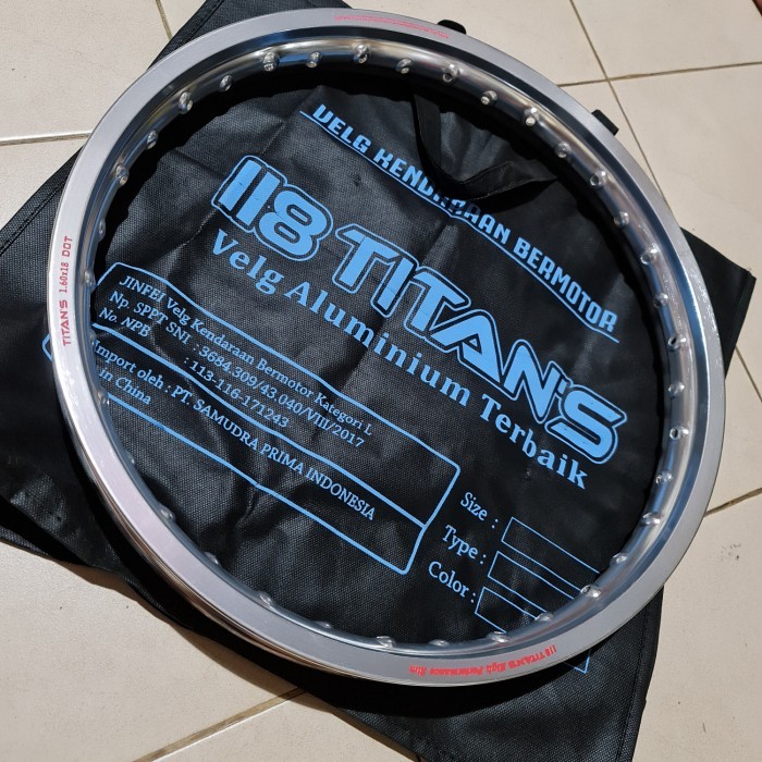 Velg Titans Kilat Silver 1.60x18