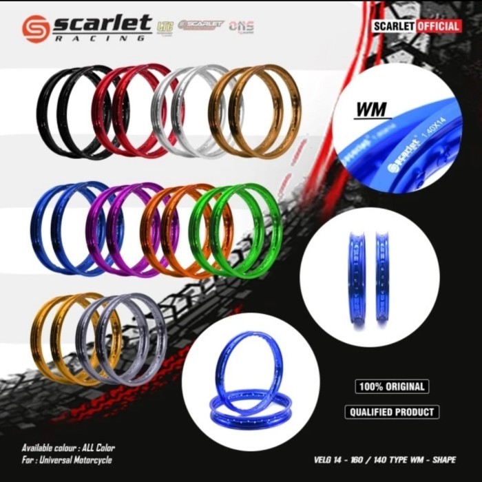 Lingkar Velg Ring Aloy 17 160 140 Scarlet Racing wm wr kilat universal