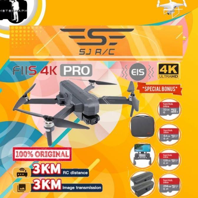 Jual Sjrc F11-4K-Pro Drone Quadcopter Uav Uhd 2-Axis / Drone Sjrc F11Pro 4K Premium