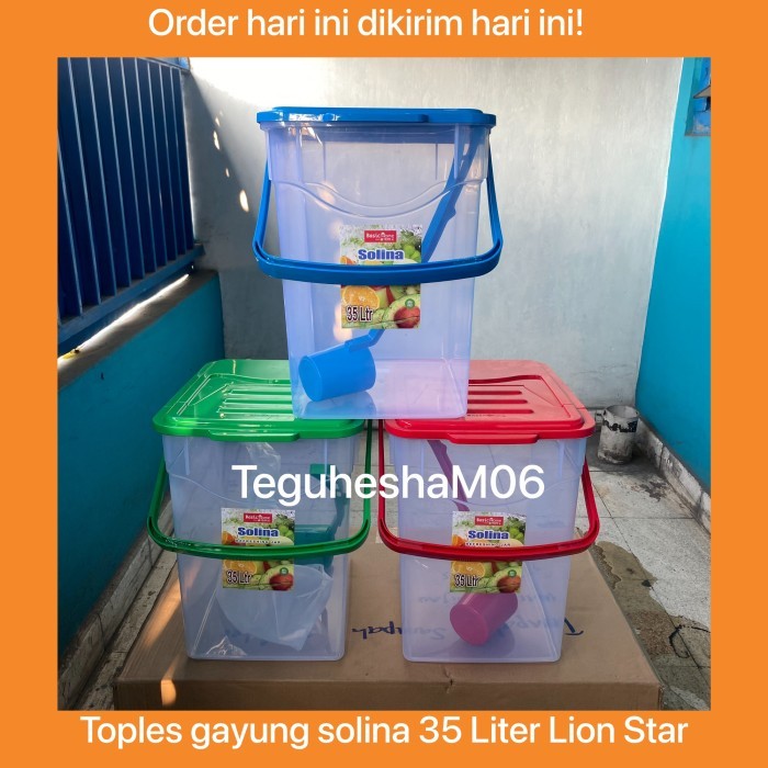 TOPLES ES BUAH 35 LITER + GAYUNG LION STAR / AQUARIUM ES BUAH