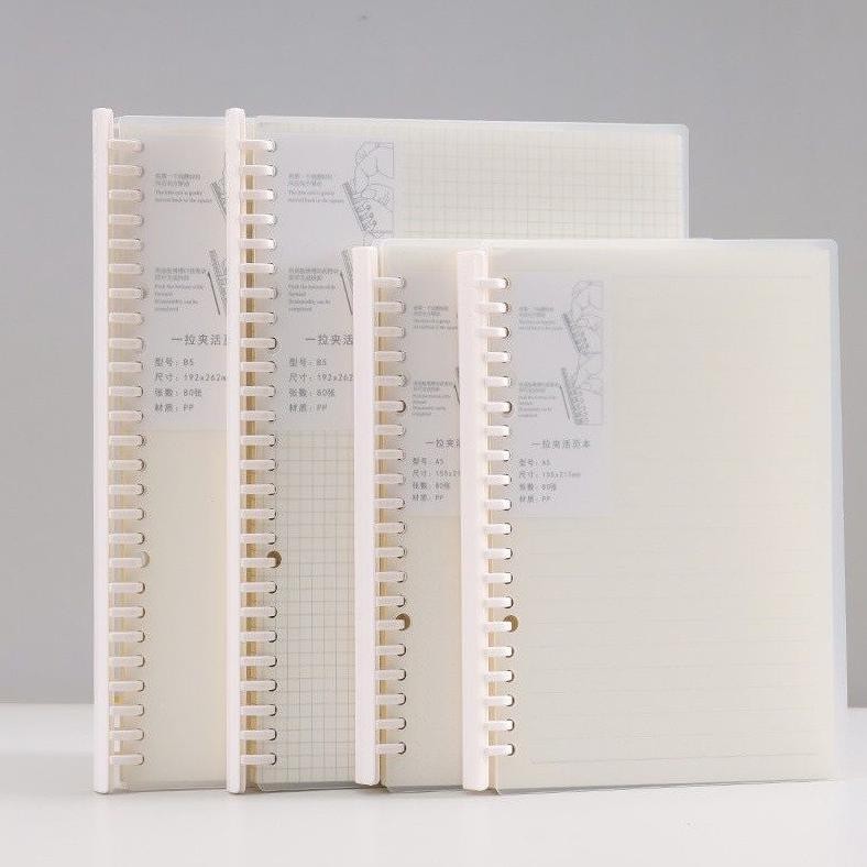

gd-8 Notebook Buku Binder A5 & B5 Note Spiral Ring Model ( Garis, Polos, Dotted , & Grid ) - 80 lembar Termurah