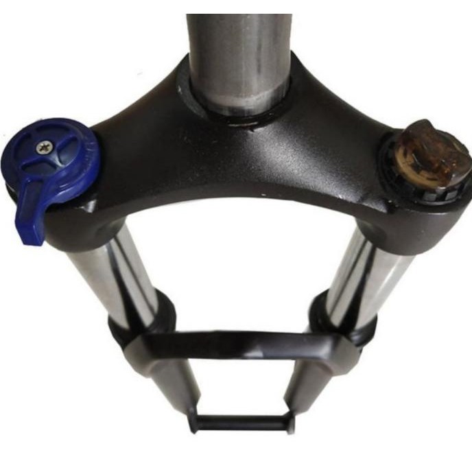 Fork Garpu Evo Sepeda Mtb 26Inch Travel 120 Lockout Diskbrake Os-Hitam  Ready