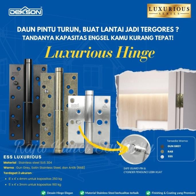 Ready Engsel Pintu/ Dekson/ Engsel Pintu Berat/ Pintu Kayu/ Engsel Ess Luxurious/ 5"/ 8"/ 5 Inch/ 8 