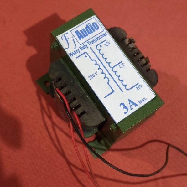 Trafo 3A ( 3 amper ) CT 25 volt TEMBAGA MURNI kualitas premium (kadang juga sering disebut 5 amper