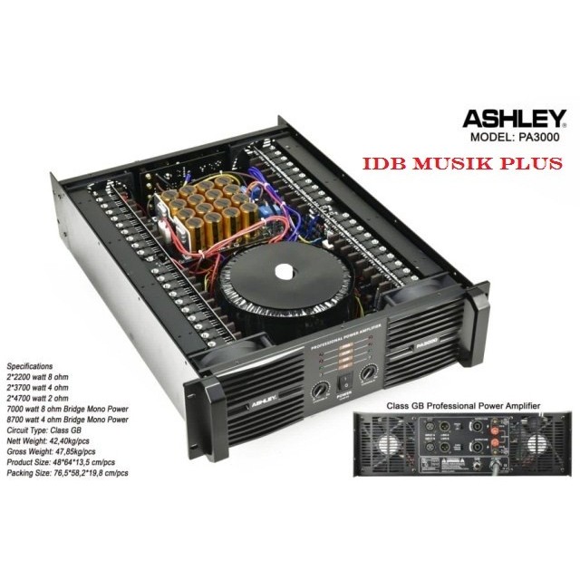 Power Ampli Class GB Ashley PA3000 PA 3000 Original