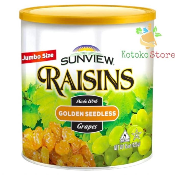 

Sunview Raisins / Kismis Import Black Medley Golden Red Green 425gr