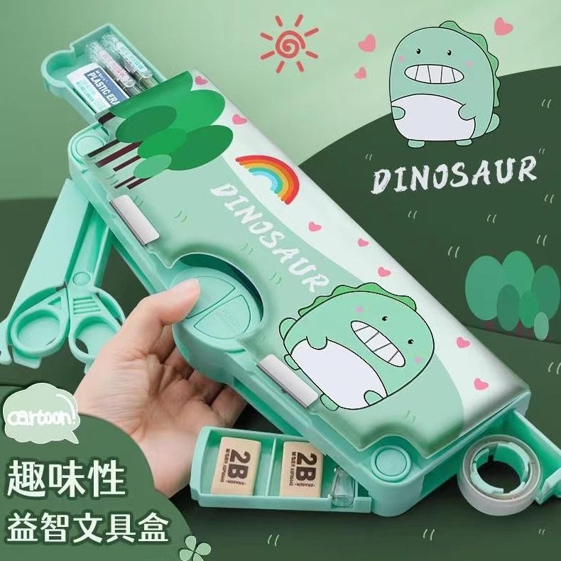 

uj-53 Kotak Pensil Multifungsi Lengkap Peruncing Gunting Isolasi Penghapus Penggaris Berkualitas