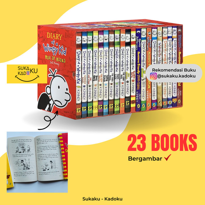 Buku - Diary Of A Wimpy Kid Box Set Book Buku Cerita Anak Import Bergambar