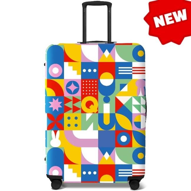 Bagtastic Sarung Koper Luggage Cover Bahan Scuba Ukuran M - Medium Size 22 - 24 Inch Dengan Banyak M