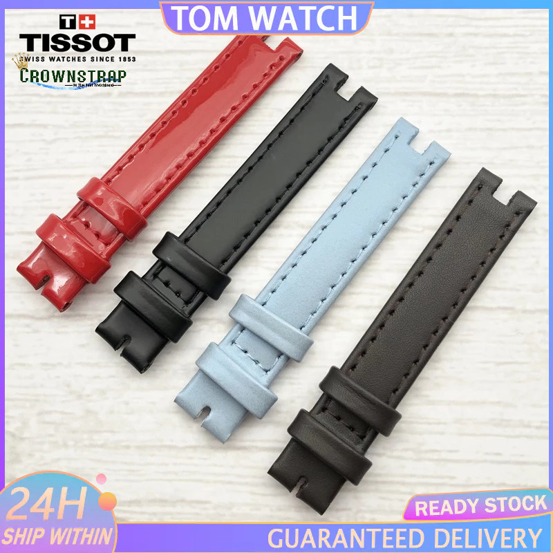 Diadaptasi Untuk Tissot 1853 Seri Pastel T084 Tali Kulit Asli T084210A Gesper Pin Jam Tangan Wanita 
