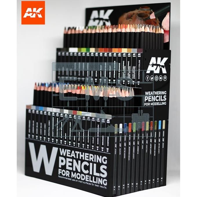 

READY STOCK AK WEATHERING PENCILS / PENSIL WEATHERING / TOOL GUNPLA / MILITARY KIT !!!!!