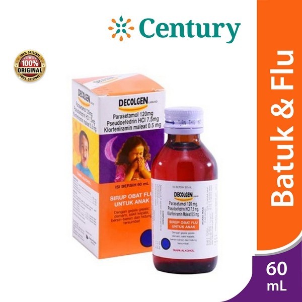 Decolgen Liquid 60ml / Sakit Kepala/ Pilek / Demam / Radang / Flu / Cold / Pusing