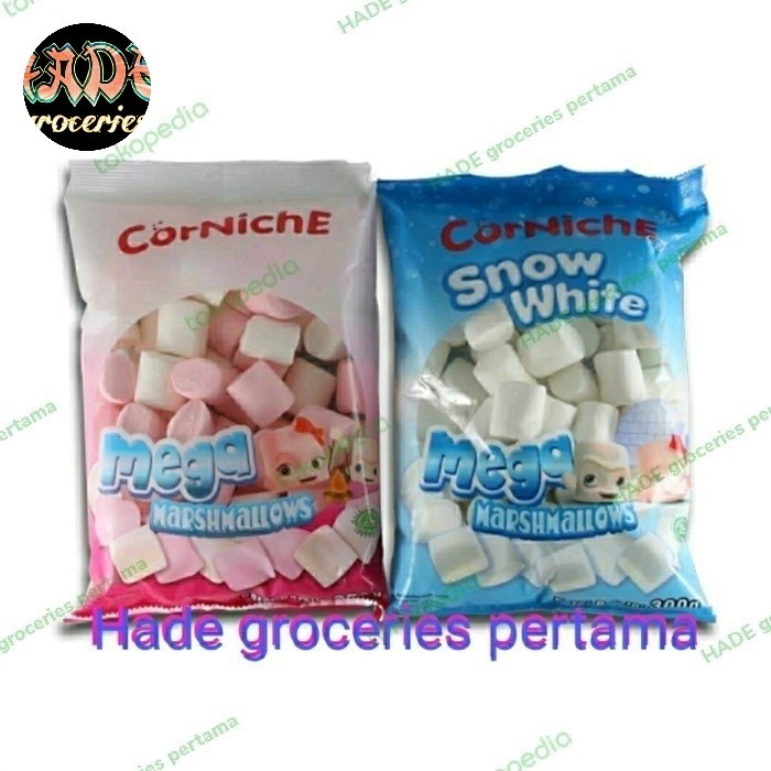 

Bya - Marshmallow Corniche 300Gr Mega Marsh Mellow Pink & Snow White Yess