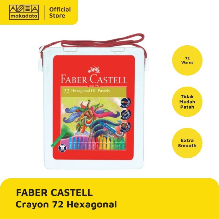 

CRAYON KRAYON OIL PASTEL FABER CASTELL 72 WARNA HEXA CASE