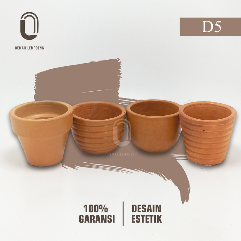 OL - D5 Pot Gerabah Tanah Liat Mini