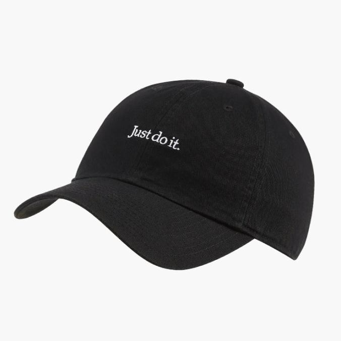 TOPI BASEBALL Topi Nike Heritage 86 Just do it Baseball Cap Washed Black ORIGINAL