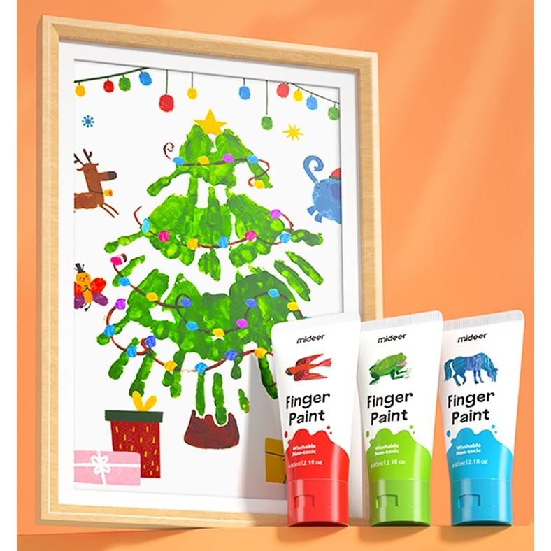 

We69 Mideer Washable Finger Paint Non Toxic Hand Painting Cat Tangan Anak Mideer Berkualitas