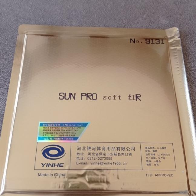 Karet Tenis Meja Yinhe Sun Pro Soft Dan Medium