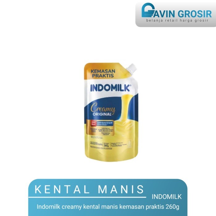 

Kental manis indomilk kemasan pouch praktis