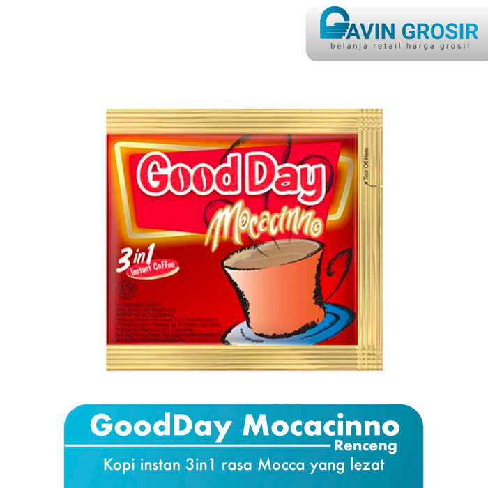 

Kopi Instan Gooday moccacino, chococino, vanilla late, coolin, - Moccacino