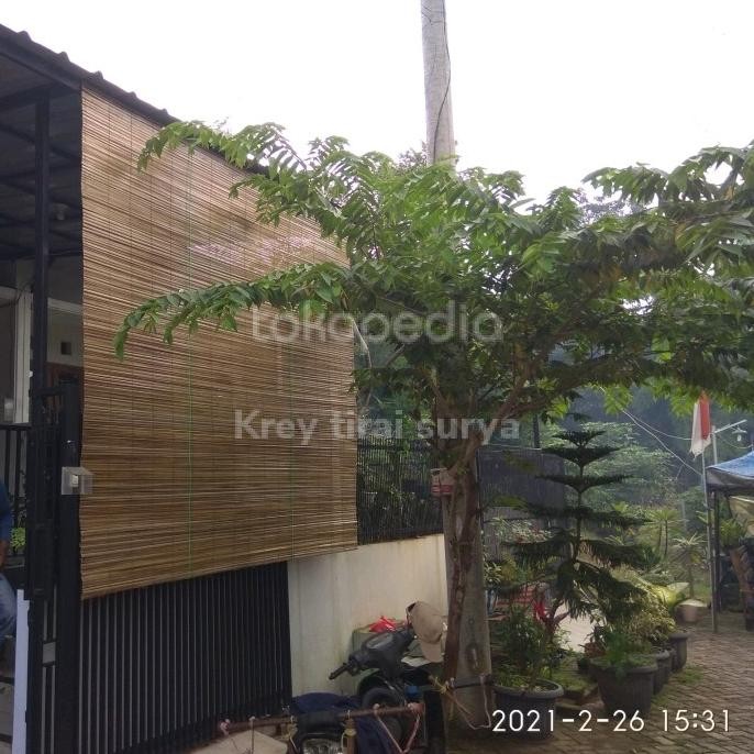 Tirai Sawit Krey Bambu Kerai kayu Pvc outdoor