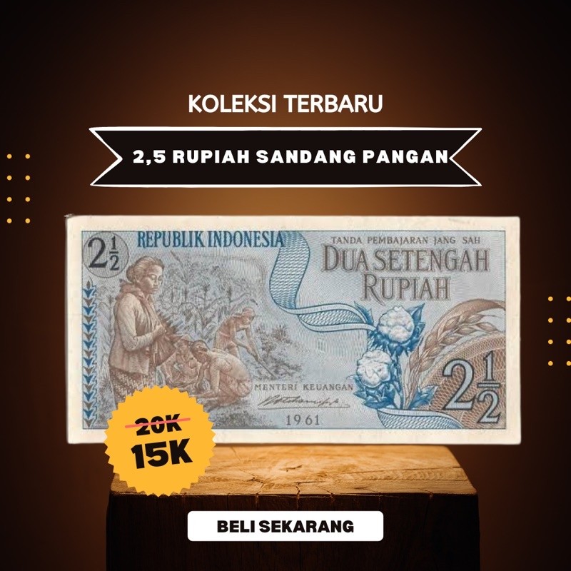 Uang Kuno 2,5 Rupiah Sandang Pangan