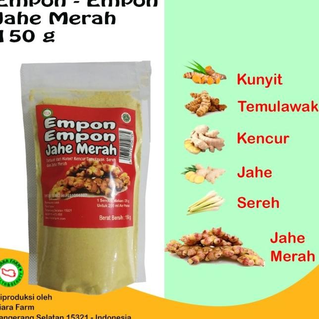 

Empon - Empon Jahe Merah 150 G ( Tiara Farm )