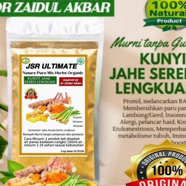 

Jsr Numan Rimpang Kunyit Sereh Lengkuas Jahe Dr Zaidul Akbar 200Gram