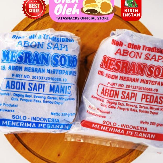 

Abon Sapi Mesran Solo Manis/Pedas - Ayam Manis