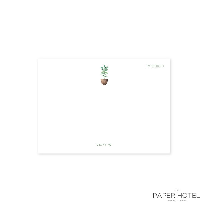 

Notecard - The Plant (Personalized Initials/ Name, 16pcs)