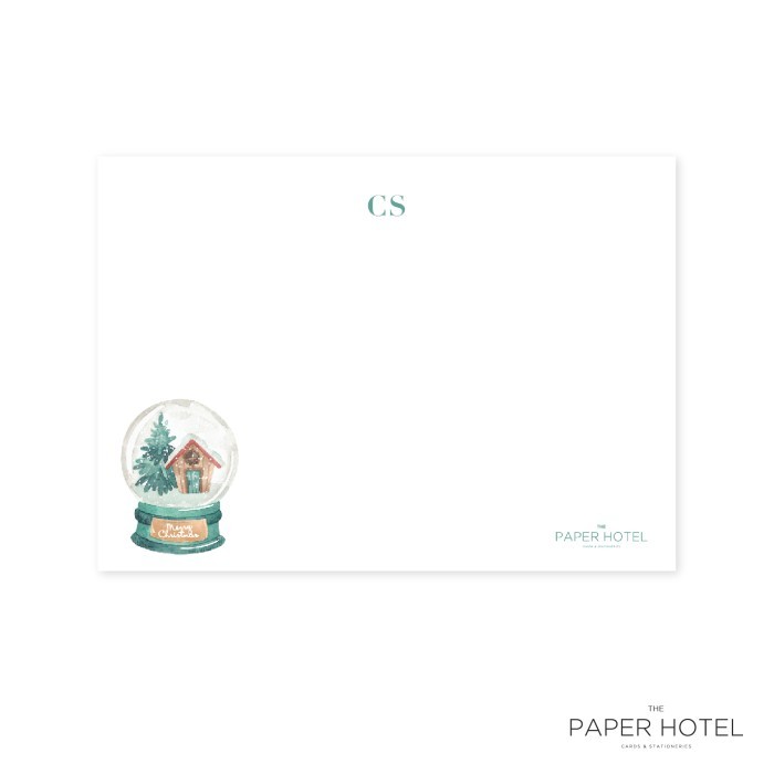 

Notecard - The Snow Globe (Personalized Initials/ Name, 16pcs)