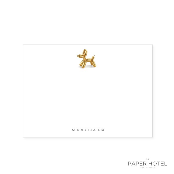 

Notecard - The Balloon Dog (Personalized Initials/ Name, 16pcs)