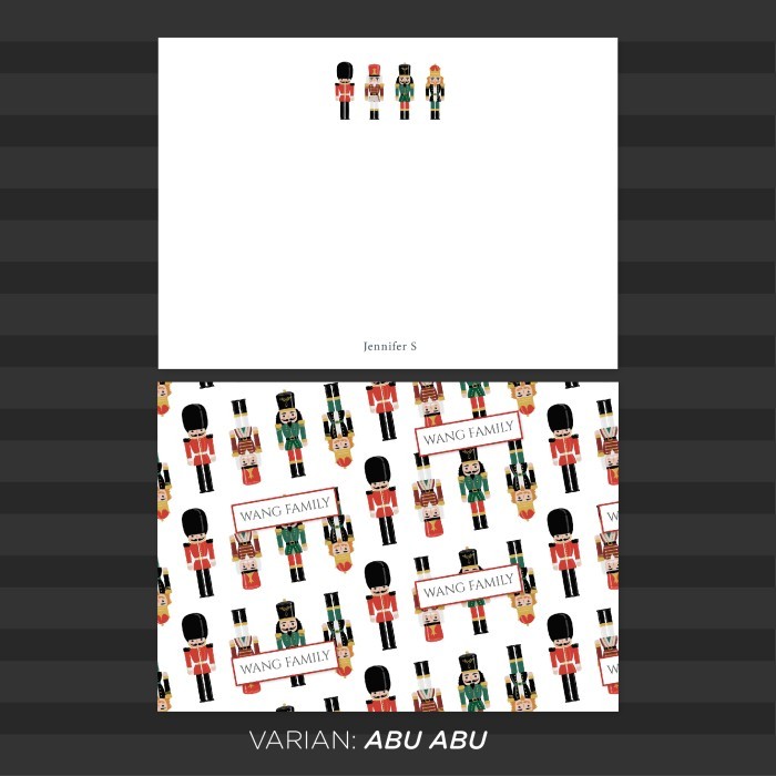 

2 Sided Notecard - The Xmas Set 2 (Personalized Initials/ Name, 16pcs)