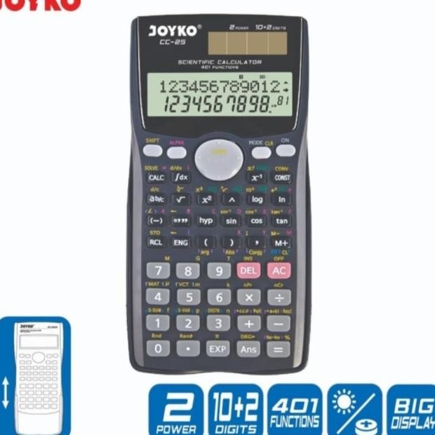 

Scientific Calculator / Kalkulator Ilah Joyko Cc-25 / 401 Functions