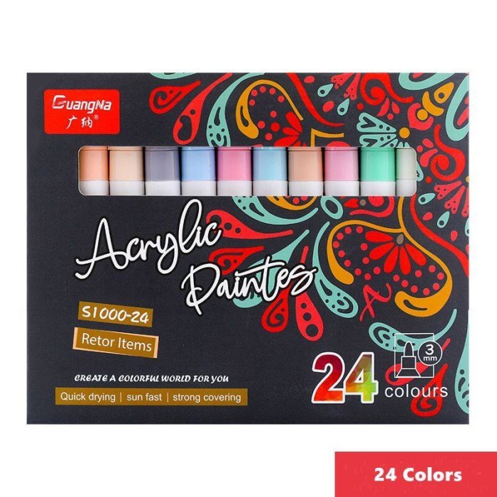 

T E R B A R U Best GuangNa Morandi Color 12/24/36/48 Colors Acrylic Paint Marker Pen