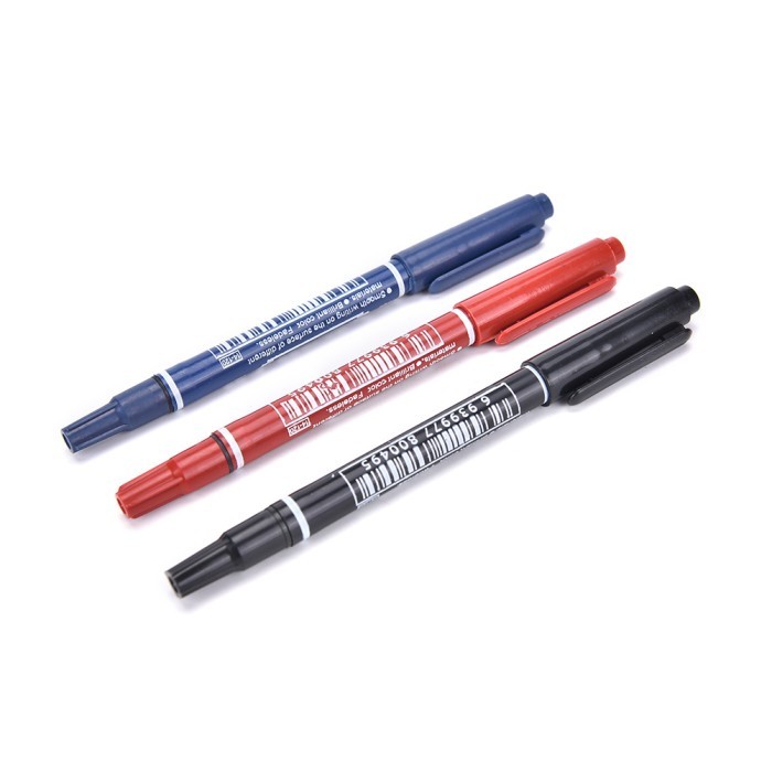 

T E R B A R U New Permanent Marker Pen Twin Tips Doubd Headed Hook Line For