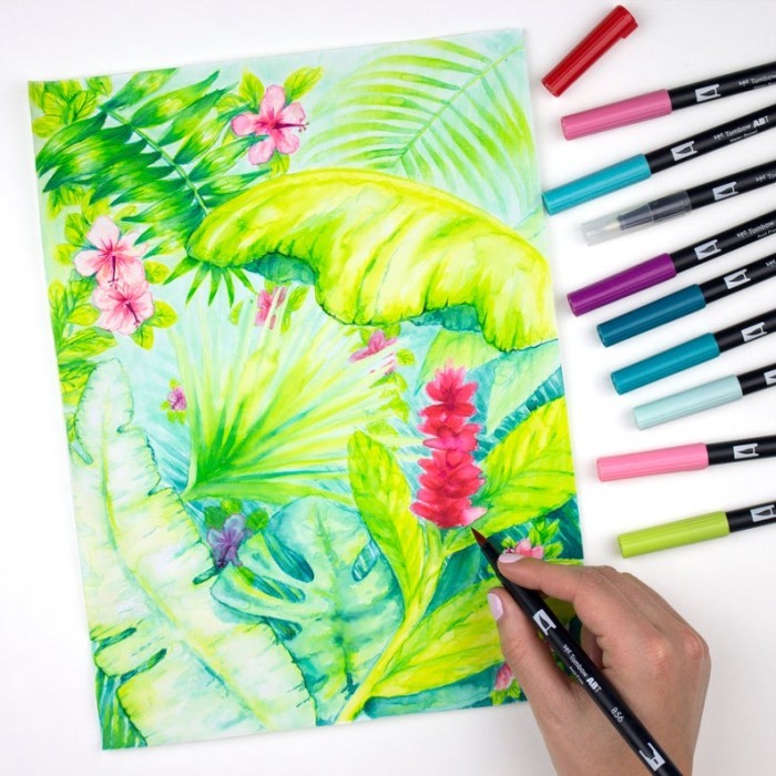 

T E R B A R U Tombow Dual Brush Pen Set 10 - Bright Palette