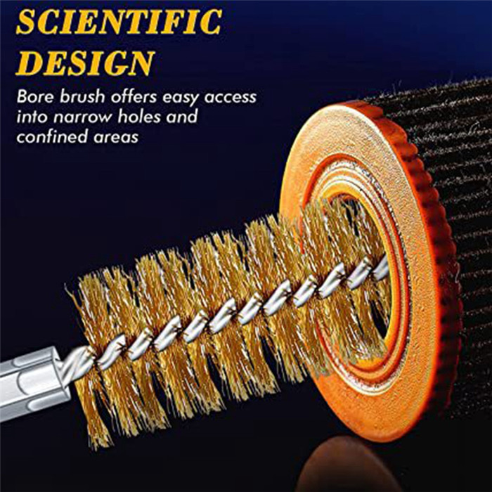 

T E R B A R U ARF 12Pc Wire Bore Brush Bore Cleaning Brush Brush Set Stainless Steel Wire Twisted