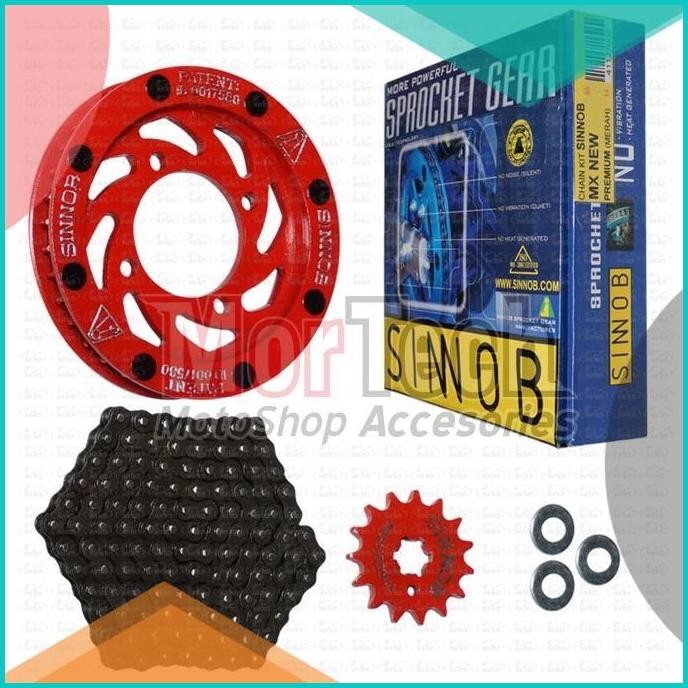 Chain Kit Gear Set Rantai Motor Sinnob Jupiter MX 135 cc New Premium