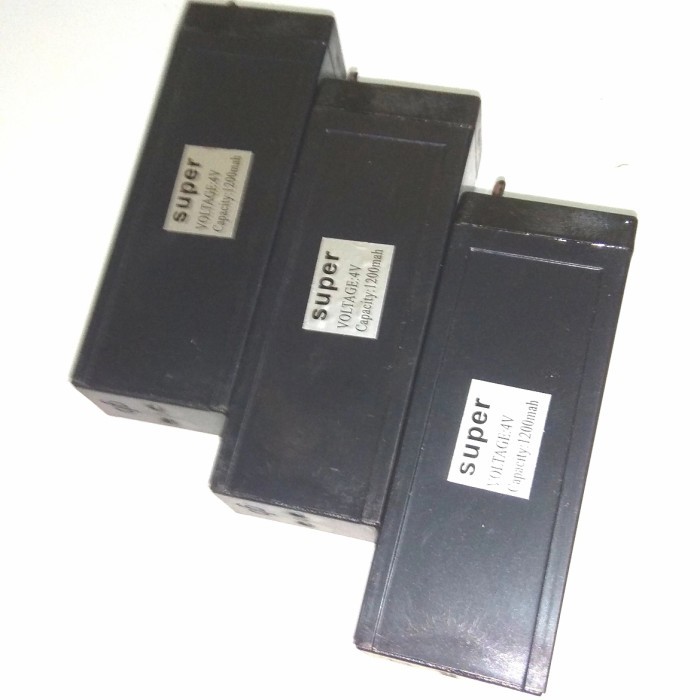 AKi Raket Aki kering 4V 1200mAh aki raket nyamuk lampu emergency senter radio dll