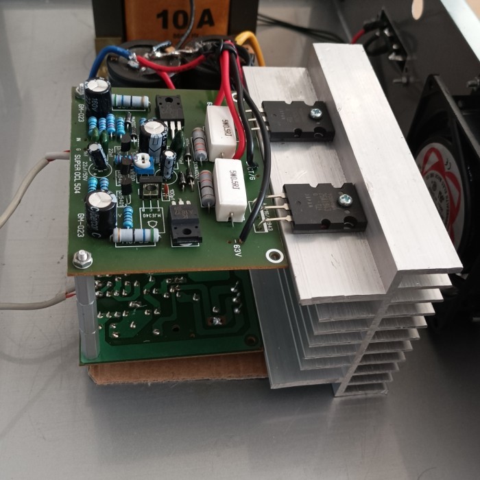 Power ampli stereo ocl 504 Tr final 5200 1943 lot 524 rakitan garansi