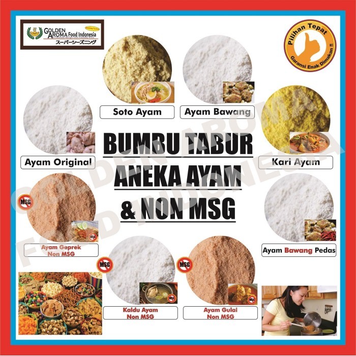 

Lhiu - Bubuk Bumbu Tabur Rasa Ayam Bawang Chicken Nasi Ikan Cilor Tahu Gafi