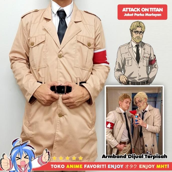 Jaket Parka Military Marleyan Shingeki no Kyojin Attack On Titan AOT