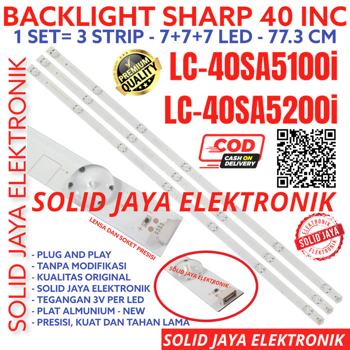 BACKLIGHT TV LED SHARP 40 INC LC 40SA5100i 40SA5200i 40SA LAMPU BL 7K