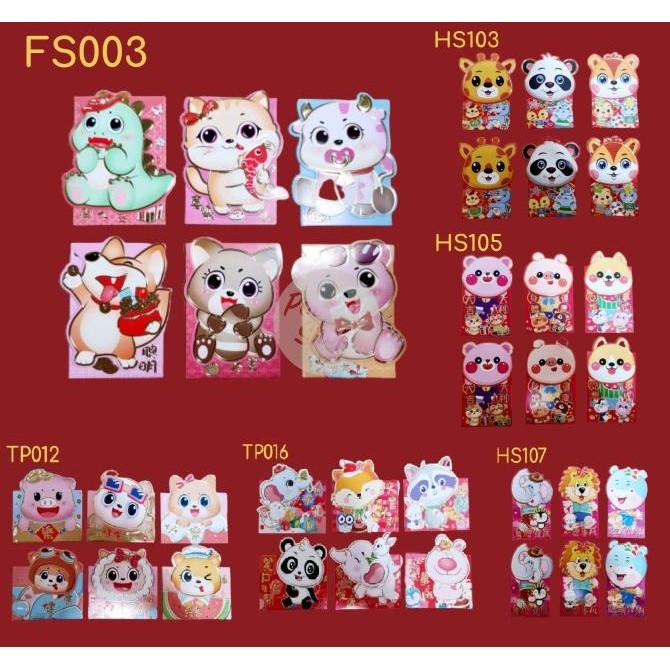 

best seller] ANGPAO IMLEK SHIO KELINCI 2023 PENDEK ANIMAL 3D DOMPET ISI 6 ANGPAU