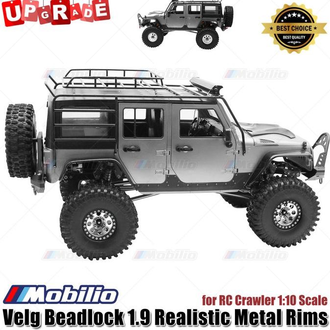 Velg Rc Metal Beadlock 1.9" Wheel Hub Rims For 1/10 Rc Crawler