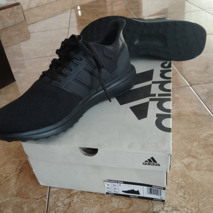 SEPATU ADIDAS RUNNING TRIPLE BLACK ORIGINAL SIZE 46