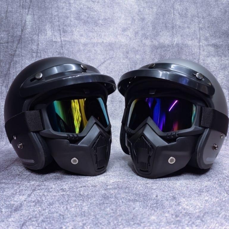 Murah Helm Bogo Dewasa Gogle Mask Retro Diskon
