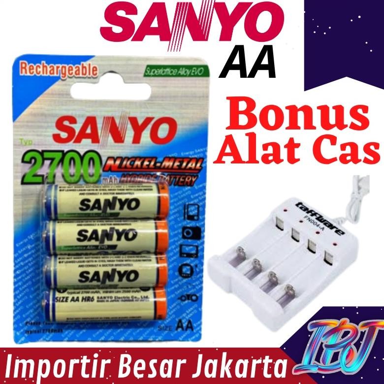 Kekinian Free Charger Baterai Aa Sanyo Isi 4 Rechargeable Cas Charger Charge Recharge Tamiya Murah S